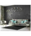 Alamo LED pendant light Glass, steel, aluminum Matt black, brushed coffee