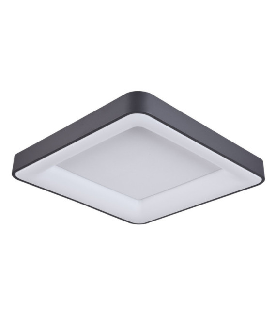 Plafoniera LED Giacinto Acrilico, Alluminio Nero