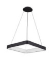Giacinto LED pendant light Acrylic, Black aluminum
