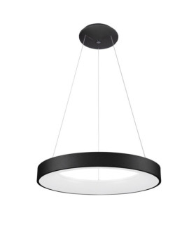 Giulia LED-Pendelleuchte Acryl, schwarzes Aluminium
