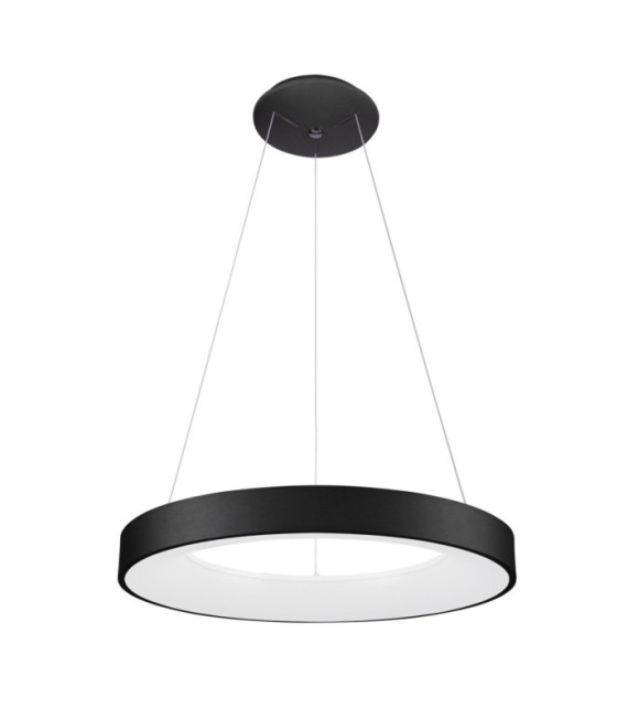 Giulia LED-Pendelleuchte Acryl, schwarzes Aluminium