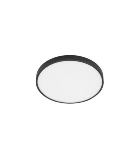 Plafoniera Riberio Plastica, Alluminio Nero