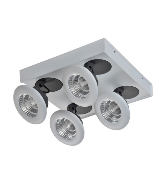 Foco múltiple Catalina Aluminio Blanco, Gris