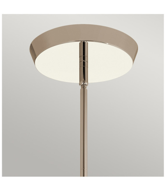 Lámpara colgante Kichler Acero, cristal facetado transparente, aluminio níquel pulido