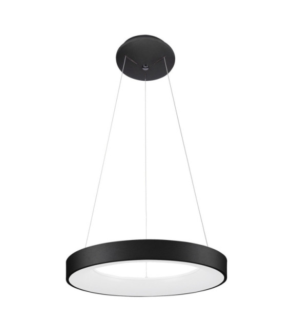 Giulia LED-Pendelleuchte Acryl, schwarzes Aluminium