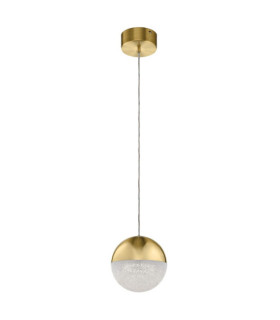 Lampada a sospensione Kichler Ferro, acrilico con scheggia di zirconio, alluminio Oro champagne