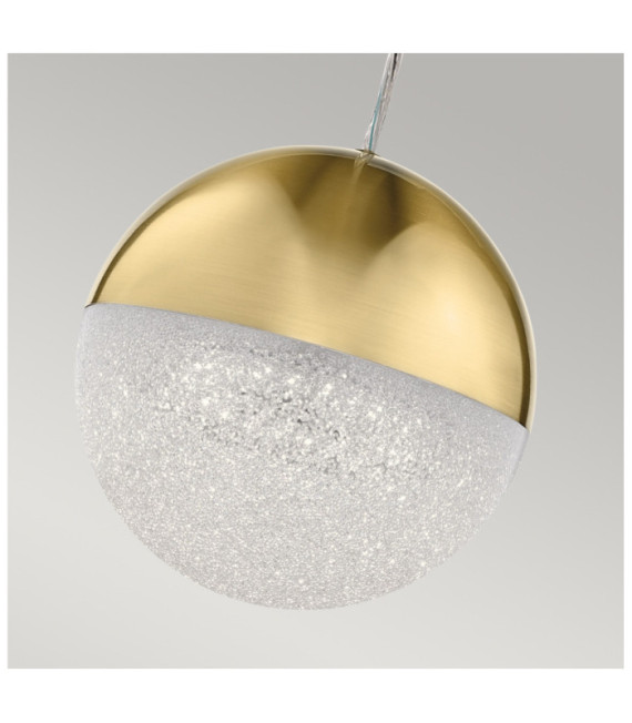 Lámpara colgante Kichler Hierro, acrílico con chip de circonita, aluminio Oro champán
