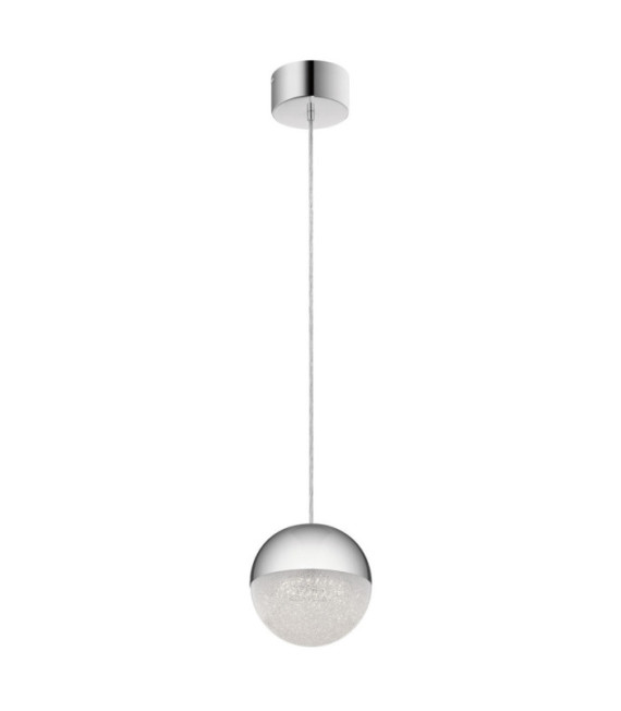 Lámpara colgante Kichler Hierro, acrílico con chip de circonita, aluminio Cromo pulido