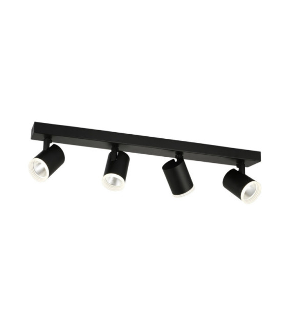 Helvia spotlight bar Plastic, steel, aluminum Black