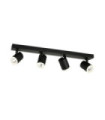 Helvia spotlight bar Plastic, steel, aluminum Black