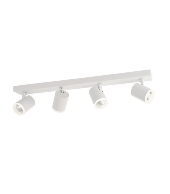 Barra faretto Helvia Plastica, acciaio, alluminio Bianco