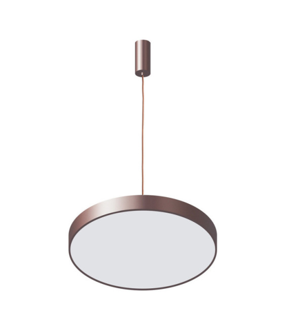 Lámpara colgante LED Orbital Acrílico, aleación de metal Marrón, Café