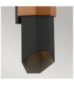 Quoizel outdoor wall light Glass, Matte black aluminum (with painted wood effect bracelet)