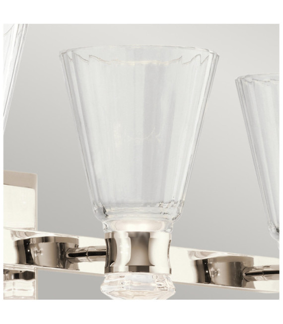Kichler wall light Aluminum, steel, transparent faceted glass Polished nickel