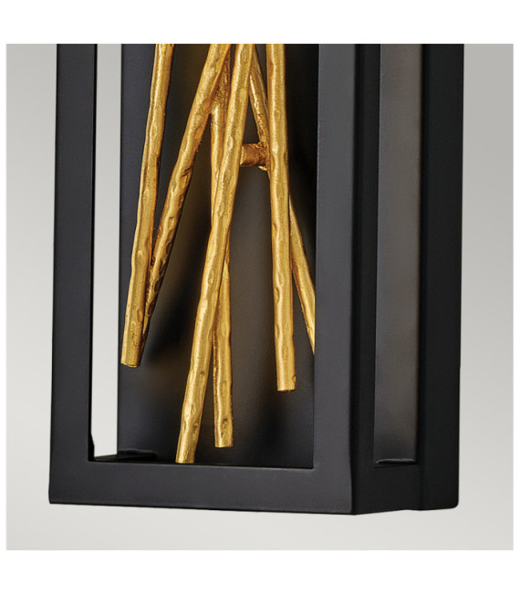 Hinkley LED-Wandleuchte Steel Black und Gold Gold