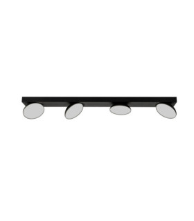 Barra de foco Castelio Plástico, acero, aluminio Negro