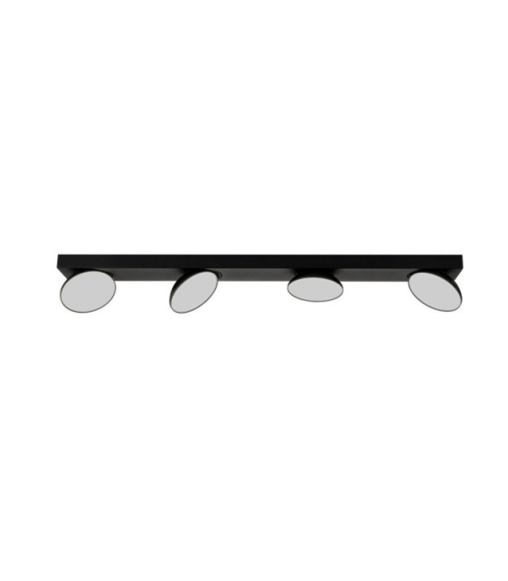 Castelio spotlight bar Plastic, steel, aluminum Black