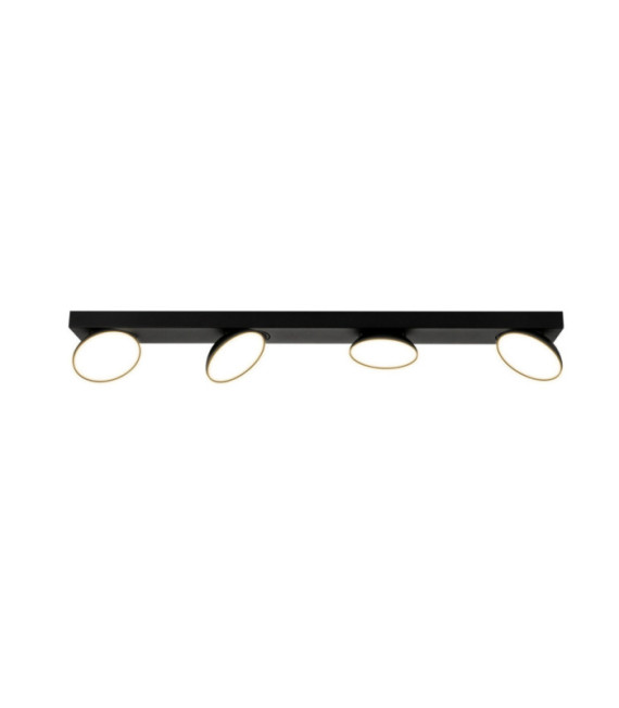 Castelio spotlight bar Plastic, steel, aluminum Black