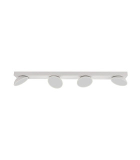 Barra faretto Castelio Plastica, acciaio, alluminio Bianco