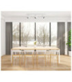 Barre de spots Aveiro Acier,Aluminium Blanc