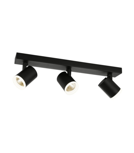 Barra faretto Helvia Plastica, acciaio, alluminio Nero