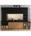 Helvia spotlight bar Plastic, steel, aluminum Black