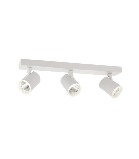 Barra faretto Helvia Plastica, acciaio, alluminio Bianco
