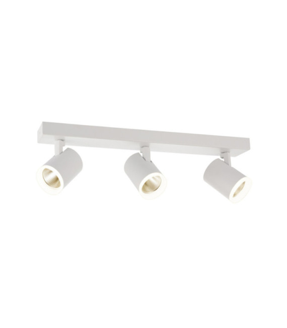 Barra faretto Helvia Plastica, acciaio, alluminio Bianco