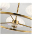Kichler pendant light Satin engraved opal glass, steel Fox Gold