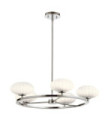 Kichler pendant light Satin engraved opal glass, polished chrome steel