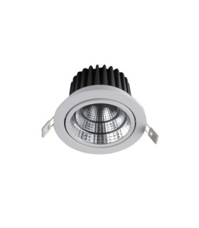 Weißes Einbau-Downlight aus West-Aluminium