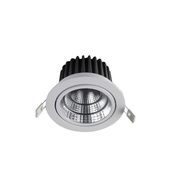 Weißes Einbau-Downlight aus West-Aluminium