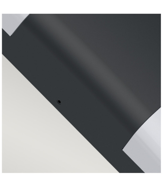 Lars exterior wall light Polycarbonate lens, die-cast aluminum Black