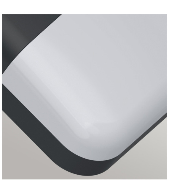Lars exterior wall light Polycarbonate lens, die-cast aluminum Black