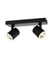 Spotlight Helvia Plastic, steel, aluminum Black