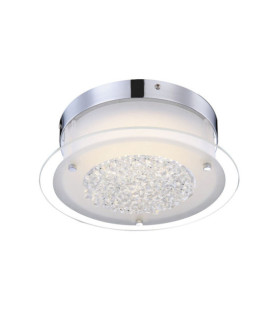 Lámpara de techo Levi Vidrio, cristal, aleación de metal Cromo, Blanco