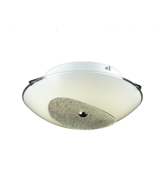 Plafoniera LED Delia Lega metallica Bianco
