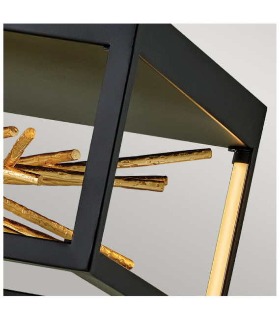 LED ceiling light Hinkley Steel Black and gold gold