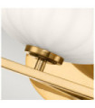 Wall light Bathroom Kichler Steel, satin etched opal glass Fox Gold