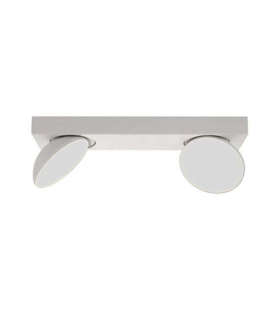 Foco Castelio Plástico, acero, aluminio Blanco