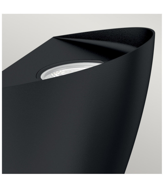 Vendela exterior wall light Polycarbonate lens, die-cast aluminum Black