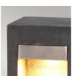 Lampe sur pied extérieur Parkstone Verre,acier inoxydable 316,basalte Pierre de basalte avec acier inoxydable