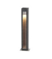 Parkstone Outdoor Floor Lamp Glass, 316 Stainless Steel, Basalt Basalt Stone with Stainless Steel
