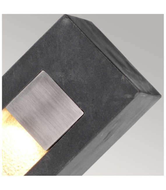 Parkstone Outdoor Floor Lamp Glass, 316 Stainless Steel, Basalt Basalt Stone with Stainless Steel