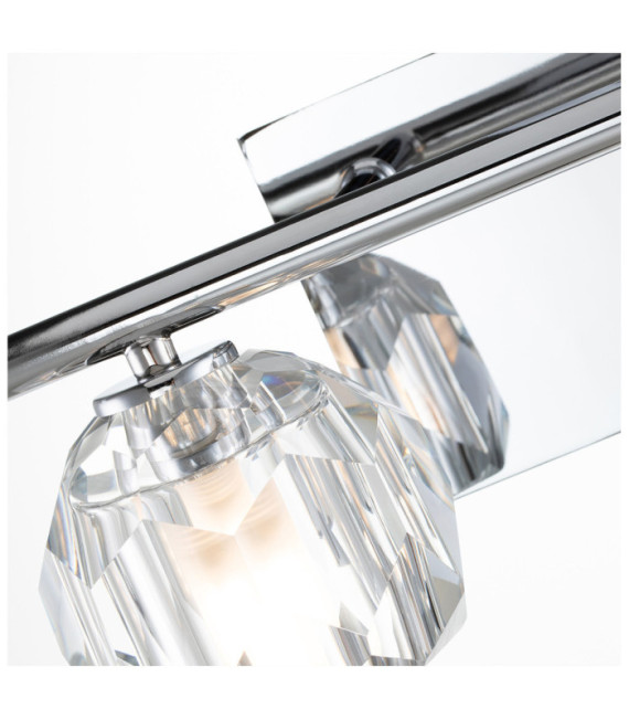 Quoizel wall light Steel, K9 crystal glass Polished chrome