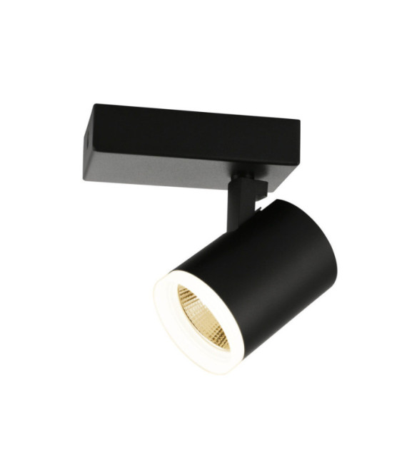 Foco Helvia Plástico, acero, aluminio Negro