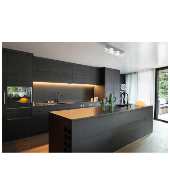 Barre de spots Flavio Alliage métallique Chrome