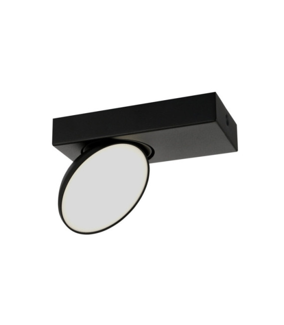 Foco Castelio Plástico, acero, aluminio Negro