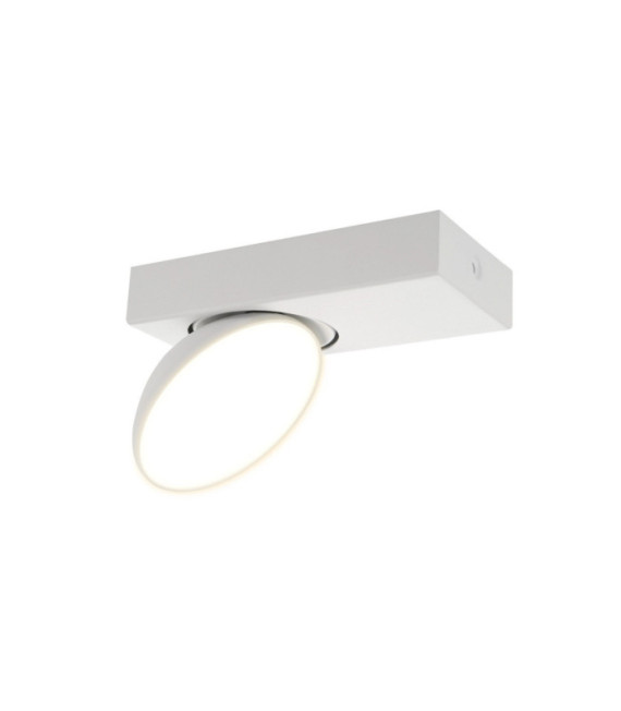 Faretto Castelio Plastica, acciaio, alluminio Bianco