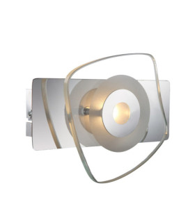 Lampada da parete a LED Bill. Lega metallica cromata